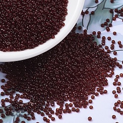 (RR2410) Transparent Dark Topaz MIYUKI Round Rocailles Beads, Japanese Seed Beads, (RR2410) Transparent Dark Topaz, 11/0, 2x1.3mm, Hole: 0.8mm, about 1100pcs/bottle, 10g/bottle