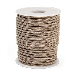 Цвет Древесины Нейлоновые нити, Миланские шнуры / витые шнуры, деревесиные, 3 мм, около 21.87 ярдов (20 м) / рулон