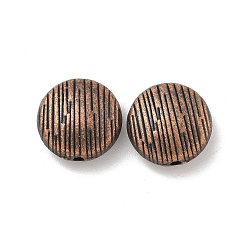 Красная Медь Сплавочные овальные бусины тибетского стиля , без кадмия и без свинца, плоско-круглые, Красная медь, 11.5x5 мм, отверстие : 1.4 мм, Около 416 шт / 1000 г