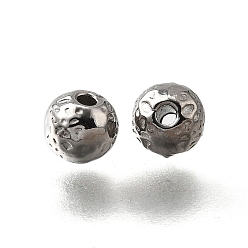Нержавеющая Сталь Цвет 304 из нержавеющей стали бусы, круглые, анти-тускнение, цвет нержавеющей стали, 5x4.5 мм, отверстие : 1.2 мм