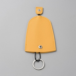 Gold Creative Pull Out Key Sleeve, Cartoon PU Leather Protective Car Key Case Keychain, Gold, 19.1cm