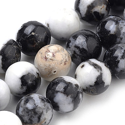 Zebra Jasper Natural Zebra Jasper Beads Strands, Round, 12mm, Hole: 1mm, about 34pcs/strand, 15.7 inch