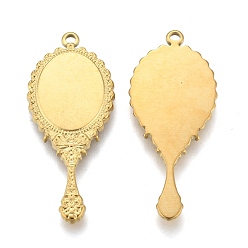 Золотой 304 подвески из нержавеющей стали, лазерная резка, зеркало, золотые, 32.5x14x2 мм, отверстие : 1.2 мм