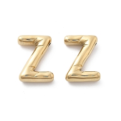 Letter Z 304 подвески из нержавеющей стали, реальный 14 k позолоченный, ионное покрытие (ip), шарм-буква, Письмо Z, 19.5x13.5x5 мм, отверстие : 2 мм
