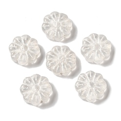 Прозрачный Прозрачные бусины лэмпворк, цветок, прозрачные, 15x6 мм, отверстие : 1 мм, Около 48~58 шт / 100 г