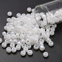 (141) Translucent Ceylon Snowflake Тохо 3/0 круглые бусины, японский бисер, (141) полупрозрачная цейлонская снежинка, 5.5 мм, отверстие : 1.9 мм, Около 2700 шт / фунт