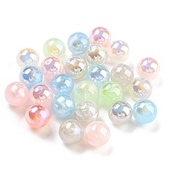 Gemischte Farbe Opake Legierung Perlen, Runde, Gemischte Farbe, 12 mm, Bohrung: 1.6 mm