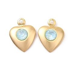 Прозрачный Латунь стекло амулеты, сердце, без никеля , реальный 18 k позолоченный, граненые, прозрачные, 12.5x9.5x3 мм, отверстие : 1.2 мм