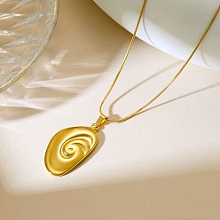 Pépite 304 Colliers pendentifs géométriques en acier inoxydable, or, nuggets, 15.75 pouce (40 cm), pendentif: 30 mm