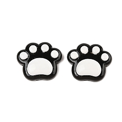 Paw Print Непрозрачные кабошоны из смолы, разноцветные, отпечаток лапы, 17.5x20.5x7 мм