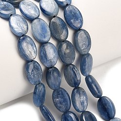 Синий Натуральный кианитовые бисер пряди, форма яйца, синие, 11.5~12x8.5x3.5~4.5 мм, отверстие : 0.8 мм, около 34 шт / нитка, 15.47'' (39.3 см)