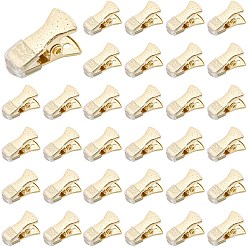 Золотой 35шт. зажимы типа «крокодил» из сплава, держатели удостоверений личности, шнурки одежда очки аксессуары, мини-пружинный зажим, золотые, 20x10.5x11 мм
