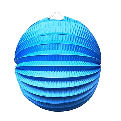 Озёрно--синий 3d круглый бумажный фонарик, для детского сада, рождество, хэллоуин, украшение для вечеринки, Плут синий, 240 мм