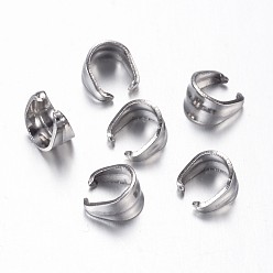 Нержавеющая Сталь Цвет Устойчив к потускнению 304 защелкивающиеся дужки из нержавеющей стали, цвет нержавеющей стали, 5.5x5.5x4 мм