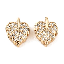 Настоящее золото 18K Латунные микро проложить кубического циркония многожильных ссылки, без кадмия, без никеля и без свинца, лист, реальный 18 k позолоченный, 14x11.5x5 мм, отверстие : 1.6 мм