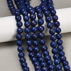 Синий Синтетический говлит имитация лазурита бусины, круглые, окрашенные, синие, 10 мм, отверстие : 1.4 мм, около 42 шт / нитка, 15.16'' (38.5 см)