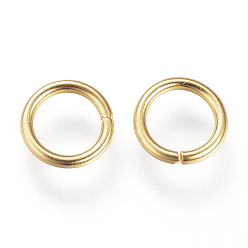 Golden 304 Stainless Steel Jump Rings, Open Jump Rings, Golden, 8x1.2mm, Inner Diameter: 5.6mm