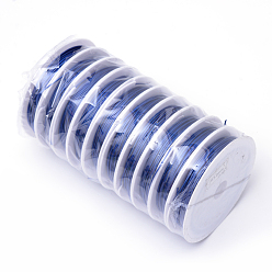 Medium Blue Tiger Tail Wire, Nylon-coated Stainless Steel, Medium Blue, 0.45mm, about 229.65 Feet(70m)/roll, 10 rolls/group