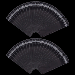 Прозрачный 100шт. прямоугольные длинные пластиковые подарочные пакеты с застежкой-молнией, самозапечатывающиеся повторно закрывающиеся мешочки для хранения часов с ручкой-брелком, прозрачные, 22x5.5x0.02~0.25 см