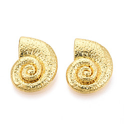 Настоящее золото 18K Латунные подвески, без кадмия и без свинца, раковина, реальный 18 k позолоченный, 21x16x6 мм, отверстие : 5x2.5 мм