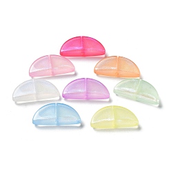 Mixed Color Transparent Acrylic Beads, Luminous Beads, Glow in the Dark, Half Round, Mixed Color, 29.5x13.5x7mm, Hole: 2mm, about 250pcs/500g