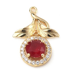 Сиамский Латунь с подвесками k9 из стекла и страз, золотой свет, Цветок жизни прелести, Сиам, 27x19.5x5.5 мм, отверстие : 1.4 мм