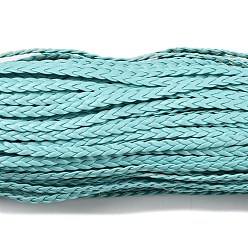 Бледно-бирюзовый 3-многослойный плетеный шнур из искусственной кожи, плоский, бледные бирюзовая, 5x1.5 мм, около 107.17 ярдов (98 м) / пачка