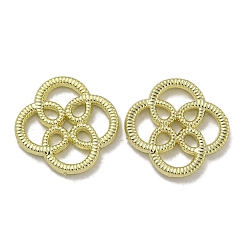 Золотой Стойки покрытие сплав китайский узел многожильные звенья, без свинца и без кадмия, золотые, 12x12x1.5 мм, отверстие : 3x2 мм