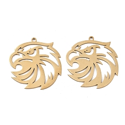 Золотой 201 подвески из нержавеющей стали, амулет в виде головы орла, золотые, 26x24.5x1 мм, отверстие : 1.4 мм