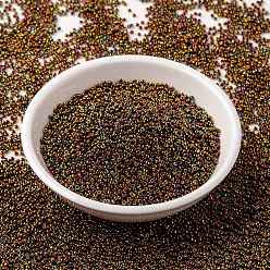 (RR615) Metallic Gold Iris Миюки круглые бусины рокайль, японский бисер, (rr 615) металлический золотой ирис, 15/0, 1.5 мм, Отверстие: 0.7 мм, о 5555 шт / бутылка, 10 г / бутылка