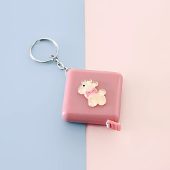 Легкий Лосось Квадратная пластиковая рулетка, мягкая выдвижная швейная рулетка, для тела, шитье, портной, ткань, светлый померанцевый, 48x48 мм