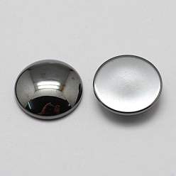 Non-magnetic Hematite Non-magnetic Synthetic Hematite Cabochons, Half Round/Dome, 4x4mm