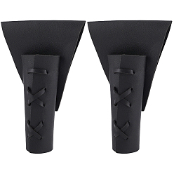 Черный Ножны для ножей и мечей из искусственной кожи, держатель поясного ремня, аксессуары для ретро средневекового костюма, Сплав с поиска, чёрные, 168x114x11 мм