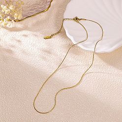 Золотой 1мм 304 ожерелья из нержавеющей стали с цепочкой Boston Link для женщин и мужчин, золотые, 15.94 дюйм (40.5 см)