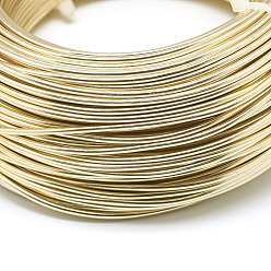 Champagne Gold Round Aluminum Wire, Bendable Metal Craft Wire, for DIY Jewelry Craft Making, Champagne Gold, 10 Gauge, 2.5mm, 35m/500g(114.8 Feet/500g)