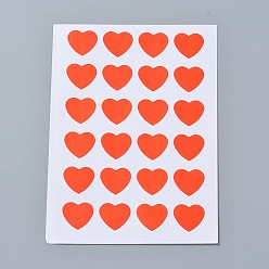 Red Kraft Paper Stickers, Self Adhesive Inkjet Printing Labels, Heart, Red, 120x88mm, heart: 14x16mm, about 24pcs/sheet, 12sheets/bag