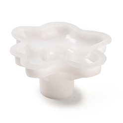 Белый Силиконовые формы для свечей своими руками, для изготовления ароматических свечей, цветок, белые, 11.5x12.3x5.6 см