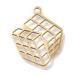 Золотой 201 подвески из нержавеющей стали, магические квадратные чары, золотые, 20x16.5x1 мм, отверстие : 1.5 мм