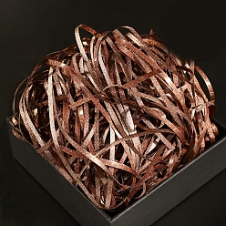 Седло Коричневый Бумажный крошечный наполнитель, с блеском порошок, для упаковки подарков и наполнения пасхальной корзины, седло коричневый, 3 мм, 10 г / мешок