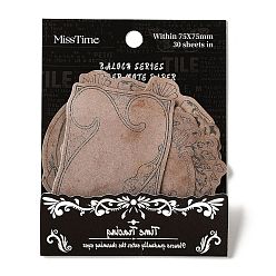 Сиена 30 листы в стиле барокко, винтажные блокноты, стикеры, наклейки с наклейками, для офисного школьного чтения, цвет охры, 19~68x34~75x0.1 мм