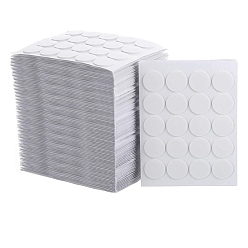 Белый Бумажные наклейки на фитиль свечи, двухсторонние наклейки для изготовления свечей, плоско-круглые, белые, 15 мм