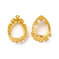 Золотой Латунные настройки для размещения кабошонов, открытая задняя панель, полая слеза с сердцем, золотые, лоток : 14x10.5 мм, 15.5x12x6.5 мм