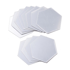 Argent Stickers muraux miroir hexagonal, feuilles de miroir acryliques auto-adhésives, pour la maison salon chambre décor, argenterie, 80x69x1mm, 12 pièces / kit