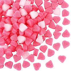 Hot Pink 500Pcs Heart Shape Foam Balls, for DIY Wedding Holiday Crafts Making, Hot Pink, 15.5x17.5x10mm