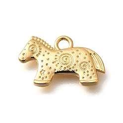 Настоящее золото 18K Латунные подвески, прелести дома, реальный 18 k позолоченный, 10x16.5x2 мм, отверстие : 1.8 мм