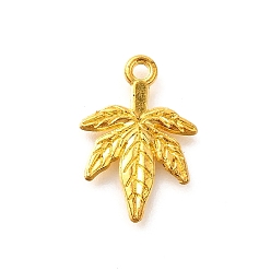 Золотой Подвески из сплава , без кадмия и без свинца, лист прелести, золотые, 19x13x1 мм, отверстие : 1.5 мм, Около 1724 шт / 1000 г