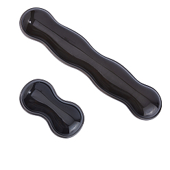 Прозрачный 2шт. 2 варианты силиконовой подставки для запястий под клавиатуру, прозрачные, 150~370x80x20~22 мм, 1 шт / стиль