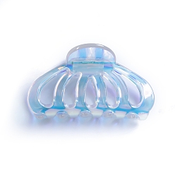 Shell Shape PVC Plastic Claw Hair Clips, for Women Girls, Shell Shape, 40x80x40mm
