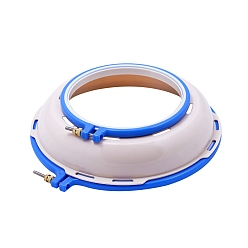 White Adjustable Plastic Embroidery Hoops, Embroidery Circle Cross Stitch Hoops, for Sewing, Needlework and DIY Embroidery Project, White, 160~245mm