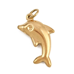 Dolphin Океан 304 подвески из нержавеющей стали, ионное покрытие (ip), реальный 18 k позолоченный, с целью перехода в кольце, дельфин, 22x12.5x3.5 мм, отверстие : 3 мм